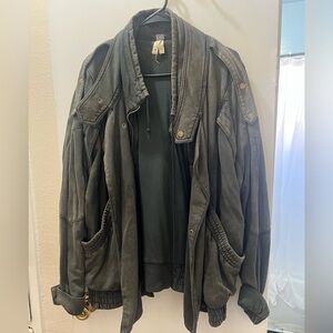 Free People Washed Oversized Jacket
